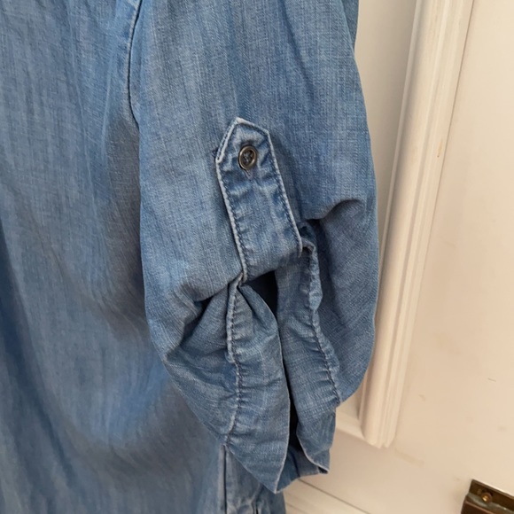 Chambray Quarter Length Sleeve Dress - Size MEDIUM - Picture 4 of 4